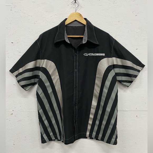 Vintage Coldwave Rave Millenium Button Down Shirt, Size L - Picture 2 of 7